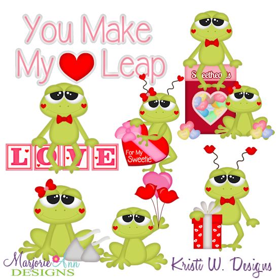 Love Frogs SVG Cutting Files Includes Clipart - Click Image to Close